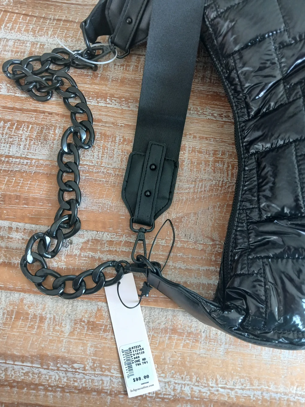 BCBGeneration Quilted Puffer Shoulder Bag - Black